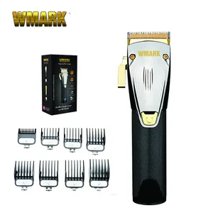 WMARK定制标签可充电6000转/分无绳强力电机理发器，带液晶显示器