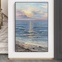 Mintura - Art mural vertical électrique moderne - Peinture abstraite faite à la main sur toile - Décoration murale personnalisée pour la maison