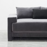 Sofá Moderno de Madera Sólida para Vestíbulo de Hotel, Directo de Fábrica, Sofá Tapizado de 2 Plazas para Habitaciones de Hotel, Dormitorios, Villas y Apartamentos