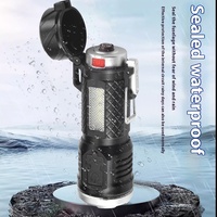 Briquet électrique portatif d'urgence pour l'extérieur Mini lampe de poche multifonctionnelle étanche rechargeable pour le camping