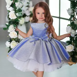 beautiful lace children evening ball gown sleeveless little girl formal dress for 3 to 8 years baby