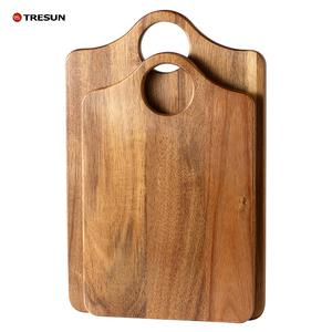 เขียงไม้กระถินณรงค์แบบพกพาสำหรับใช้ในบ้านและครัว สำหรับแคมป์ปิ้งกลางแจ้ง หั่นผัก เนื้อ ผลไม้ ขนมปัง อุปกรณ์ครัว - Product Image 1