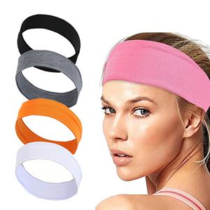 Bandeau de sport en tissu polyester tissé personnalisé, promotionnel, anti-transpiration, haute élasticité, pour fitness, course, spa, tennis - Product Image 1