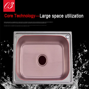 Ticari mutfak akıllı çamaşır lavabo 24 "dikdörtgen tek kase 18 ölçer paslanmaz çelik fırçalanmış saten <span class=keywords><strong>Finish</strong></span> sayaç Modern - Product Image 3