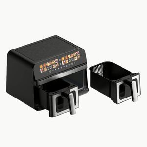 Freidora de Aire de 1700W y 9L con Asa Desmontable, Acero Inoxidable, Elementos de Calentamiento Dobles Cuadrados, Pantalla a Color Moderna y Múltiples Menús - Product Image 6