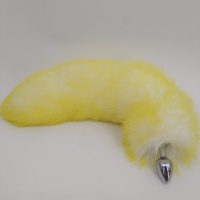 Plug anal en métal avec queue de renard véritable pour jeux de rôle, jouet sexuel et masturbation anale