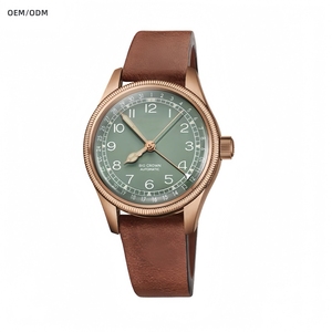 Đồng hồ cơ khí cao cấp 5ATM có logo tùy chỉnh, chất lượng cao, siêu sáng, 38mm, máy Seagull ST17 tự động, dây da dành cho nam - Product Image 4