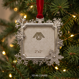 NUEVO DISEÑO DE ADORNOS COLGANTES DE NAVIDAD, FORMA DE COPO DE NIEVE, PLATEADO, ALEACIÓN DE ZINC, 2x2 PULGADAS - Product Image 2