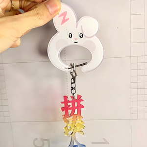 Llavero de mosquetón acrílico con logotipo personalizado, nueva forma personalizada, mosquetón de Anime, hebilla de montaña impresa con impresión UV