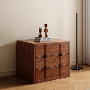 Cómoda de almacenamiento de madera maciza de estilo retro, multifuncional, modular, para sala de estar y dormitorio. - Product Image 4