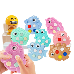 Adorable dinosaurio QS Squishy PU juguetes de plástico antiestrés para niños descompresión transfronteriza burbuja música colgante prensa pellizco - Product Image 1