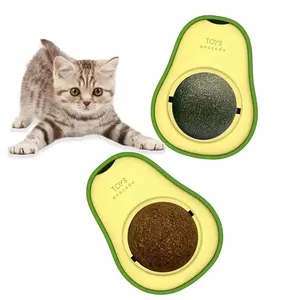 Venda quente Abacate Rotatable Natural Mint Bolas Catnip Ball Cat Dentes Limpeza Mastigar Brinquedos