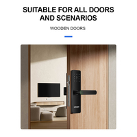 Serrure de porte intelligente KROVI F05 Wi-Fi avec contrôle par application Tuya, écran tactile à empreintes digitales, clavier à code, clé Bluelock TT Lock pour projet