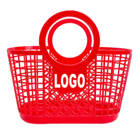 Paniers d'oeufs de Pâques pliables avec poignée Panier de gelée Goodies de Pâques Goody Retro Jelly Bag Shopping Sacs en plastique Jelly Purse