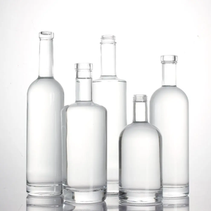 Nhà Sản Xuất Tùy Chỉnh Hình Chai Rượu Thiết Kế Thời Trang Rượu Mạnh 500Ml <span class=keywords><strong>Vodka</strong></span> 70cl Rõ Ràng Whiskey 750Ml Chai Rỗng - Product Image 1