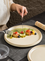 Assiette à steak en céramique de style occidental Assiettes à pâtes en porcelaine pour hôtels et restaurants Décor de maison Assiettes à dîner plates
