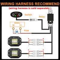 NAO Barre lumineuse à encastrer 5 "72W 144W Barra 4X4 Kit tout-terrain Atv Truck Led Work Light Pods Car 5 Inch Led Bar pour camion voiture