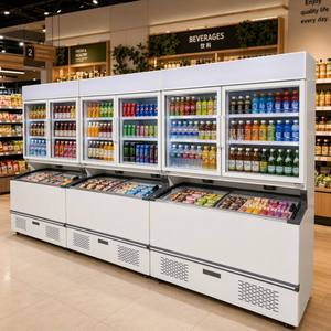 <span class=keywords><strong>Frigorifero</strong></span> <span class=keywords><strong>Combinato</strong></span> con 3 Porte in Vetro per Supermercati, per Alimenti Freddi - Product Image 5