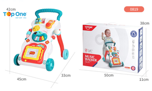 TopOne, superventas, andador de bebé para juguete Simple, cochecitos musicales para niños y niñas, coche de rodillos con música - Product Image 6