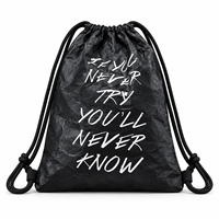 Sac à dos à cordon personnalisé en Tyvek avec logo, léger, en papier DuPont, sac de sport, sac de voyage pour activités de plein air