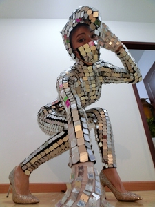 Traje de Robot con Zancos y Espejos LED Personalizado, Ropa Futurista para Escenario Espacial para Hombres/Mujeres, Disfraz de Cosplay para Halloween y <span class=keywords><strong>Carnaval</strong></span> - Product Image 5