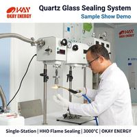 Machine de scellage sous vide pour ampoules en quartz à flamme oxyhydrogène, équipement de scellage de capsules en quartz pour laboratoire de matériaux avancés