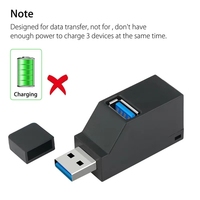 Mini Hub USB Portátil 5G de Alta Velocidad, Adaptador USB 3.0 con Estación de Acoplamiento de 3 Puertos para Dispositivos USB de Laptop/Escritorio, en Stock