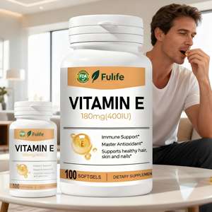 Cápsulas de Vitamina <span class=keywords><strong>E</strong></span> Orgânica Hidratante Fulife (Grau Alimentício) - Antioxidante <span class=keywords><strong>e</strong></span> Suporte à Imunidade, 2 por Dia para Uso Adulto - Product Image 6