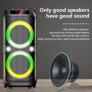 ลำโพงปาร์ตี้กลางแจ้ง CQS-S6610 พร้อมไฟ RGB เล่นได้นาน 5-6 ชั่วโมง เหมาะสำหรับงานปาร์ตี้ในสวน ทริปแคมป์ปิ้ง กำลังขับ 120 วัตต์ วูฟเฟอร์คู่ขนาด 8 นิ้ว รองรับคาราโอเกะ - Product Image 4