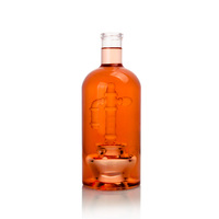 Mini petit crâne Super silex bouchon à vis vin Vodka whisky mat noir liqueur bouteille givrée 750ml carré Unique verre avec bouchon