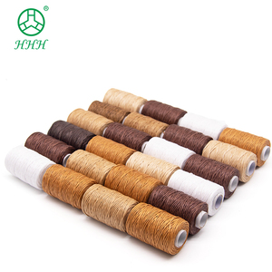 Encerado <span class=keywords><strong>hilo</strong></span> de coser de <span class=keywords><strong>Macrame</strong></span> cera de polietileno encerado máquina de vela 510 globo de hilos 840D/3 poliéster plana jh005 - Product Image 1
