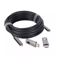 Câble AOC en fibre optique véritable ultra-mince micro 4K 60Hz 48 Gbps HDCP 2.2 200 Mbps PVC pour moniteur, lecteur DVD, projecteur, ordinateur