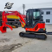 Mini-excavatrice Hitachi Zaxis 50U d'occasion avec pince à griffes, petite pelle japonaise d'origine pour travaux de jardinage, de construction et d'ingénierie