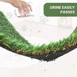 बड़े आकार की कृत्रिम घास कुत्ते पिल्ला प्रशिक्षण पॉटी त्वरित अवशोषण पोर्टेबल पैड - Product Image 6