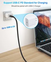Kabel pengisi daya cepat untuk ponsel, kabel pengisian daya Cepat 90 derajat USB-C sudut kanan, pengisi daya tipe USB-C untuk pengisian daya dan bermain game
