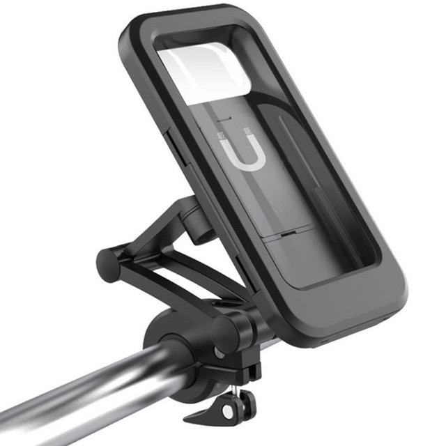 Mobile Phone Holder with Waterproof Bag for Motorcycle Bicycle Navigation Electric Bike Magnetic Waterproof Holder