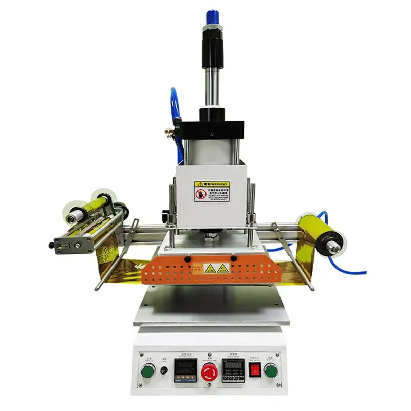 Leather paper hot stamping and embossing logo punching pneumatic hot stamping machine