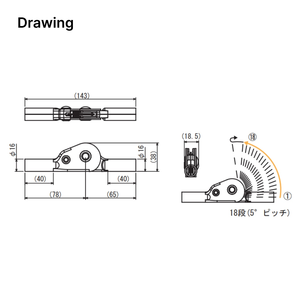 Mécanisme de réglage d'angle à haute capacité de charge pour dossier de canapé et accessoires - Product Image 4
