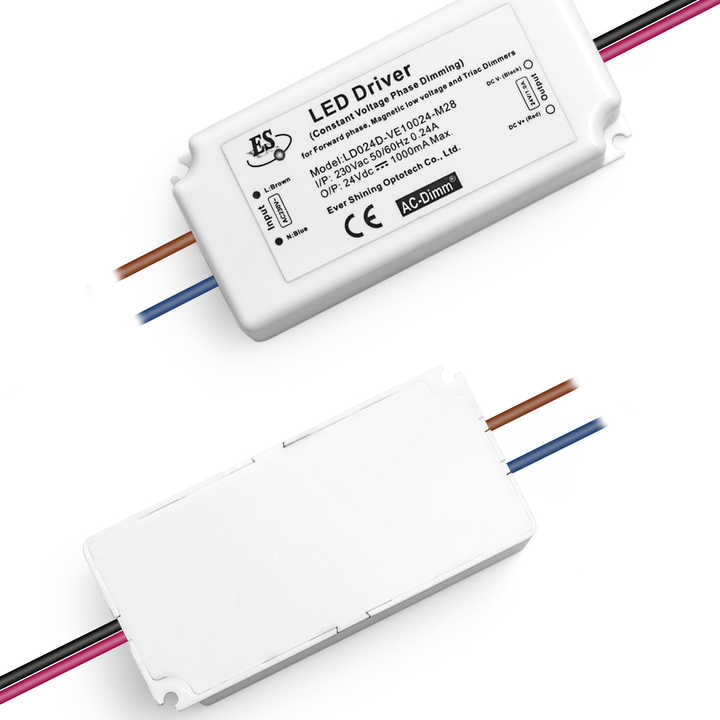 Controlador Led de voltaje constante Ul, 110v, entrada de CA, salida de CC de 12v, Triac regulable, 24w, fuente de alimentación conmutada, tira de luz ES