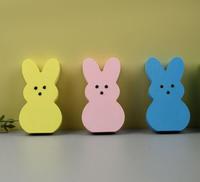 Ornements de lapin en bois de Pâques Lapin en bois Décorations de vacances de Pâques