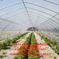 Serre tunnel agricole et horticole complète : ensemble d'équipement, petite serre mono-chapelle en PE avec structure de cadre