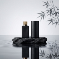 Nouvelle bouteille de parfum en bambou à l'encre de Chine, bouteille de parfum minimaliste noire et blanche, coffret cadeau parfumé en stock