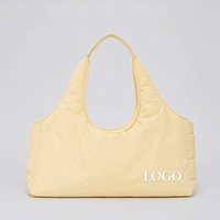 Sac fourre-tout matelassé en nylon grand format pour le travail et les trajets quotidiens, sac à main de voyage léger et lavable, sac fourre-tout matelassé pour la journée