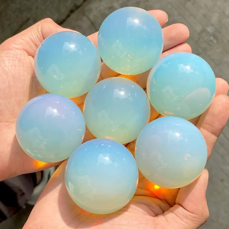 20mm Opalite Crystal Healing Round Orb Gemstone Energy Sphere Balls