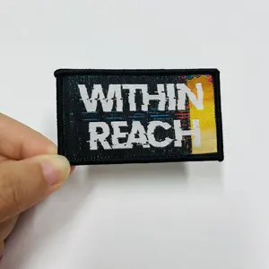 Wholesale Price Custom Designer Patches Iron On Custom Iron On Woven Patch Brand Logo Badge Applique Clothes Patches