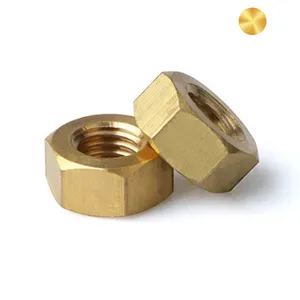 Customized turning pure copper nut H59 brass hex nut 4BA non-standard nut or bicycle bottle fixation Din934