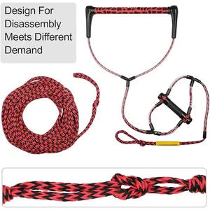 OEM ODM UHMWPE Water Ski Rope With Handle 4-6MM Wakeboarding Tow Rope