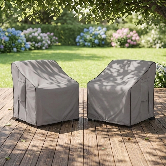 Factory Wholesale Oxford Cloth Outdoor Furniture Chair Cover Heavy Duty Waterproof Lawn Chair Protector for Patio