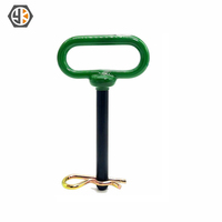 Goupille de verrouillage de sécurité d'attelage de poignée revêtue de caoutchouc vert forgé goupille d'attelage à dégagement rapide pour tracteurs et instruments