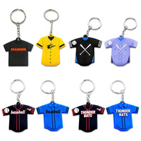 Porte-clés en PVC uniforme d'équipe, jetons de maillot de sport en caoutchouc souple, porte-clés miniature athlétique personnalisé imprimé, breloques souvenir, cadeaux, marchandises